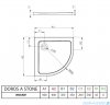Radaway Doros A Stone brodzik półokrągły 90x90 kaszmirowy SDRA9090-01-84S